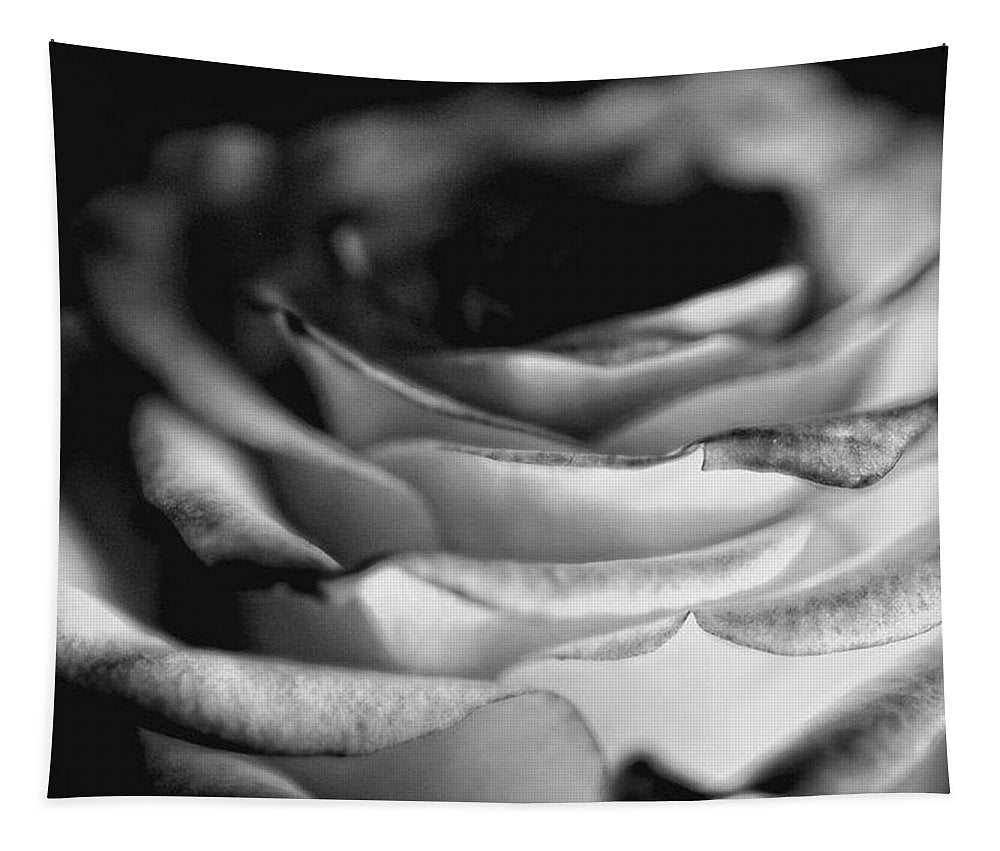 Light Black and White Rose - Tapestry