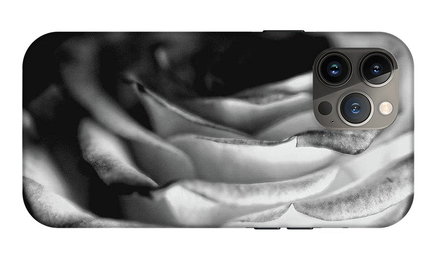 Light Black and White Rose #1 - Phone Case