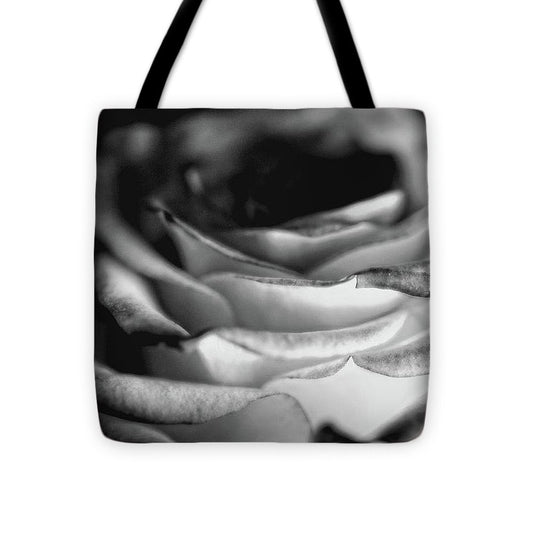 Light Black and White Rose - Tote Bag