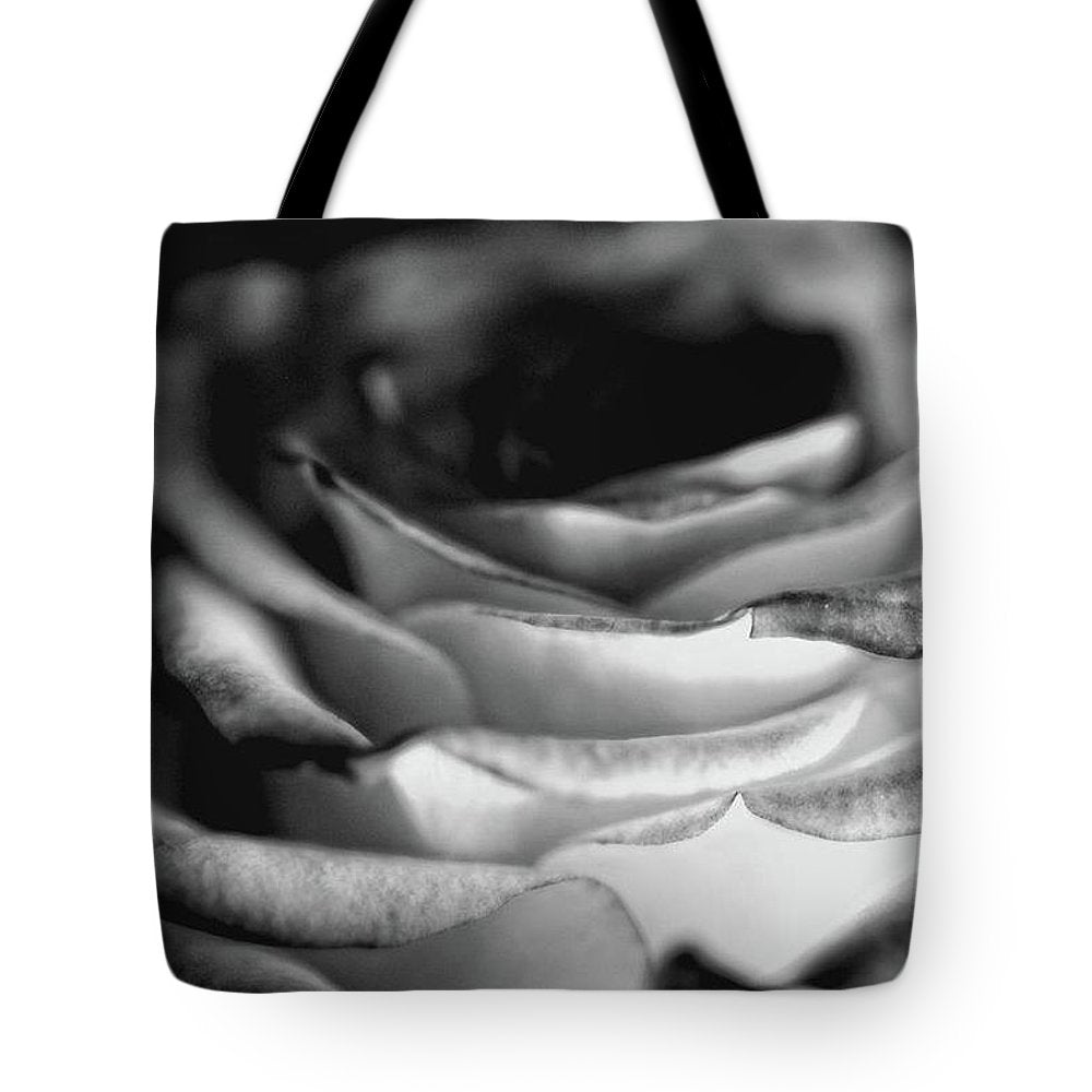 Light Black and White Rose - Tote Bag