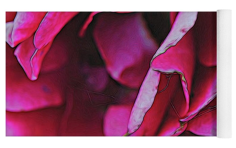 Pink and White Flowers - Yoga Mat