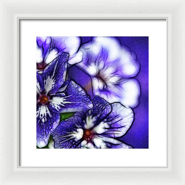 Purple and White Flowers - Framed Print