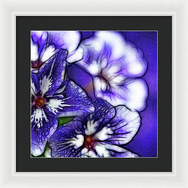 Purple and White Flowers - Framed Print