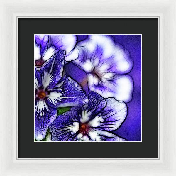 Purple and White Flowers - Framed Print