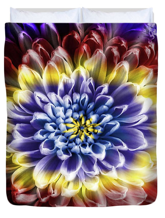 Rainbow Chrysanthemum - Duvet Cover