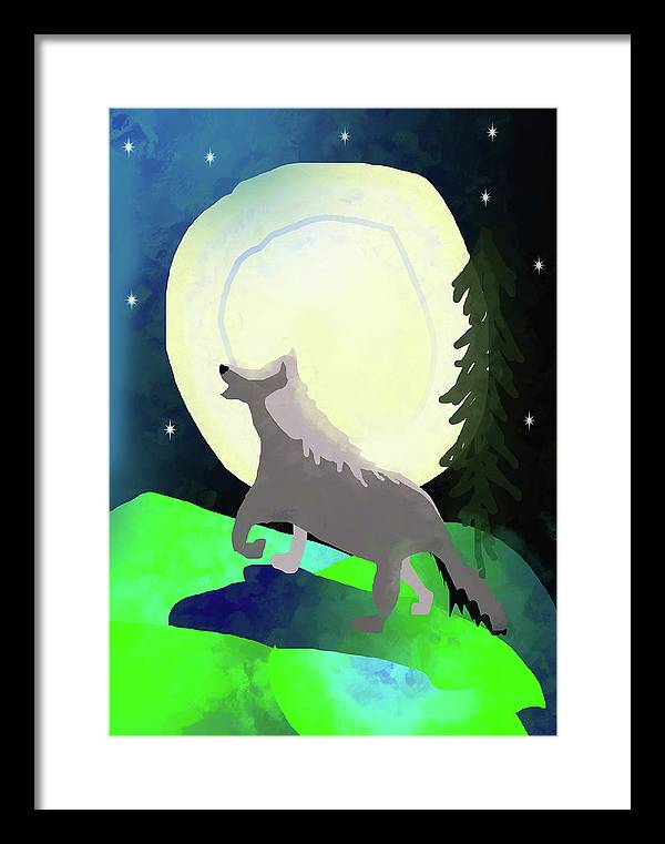 Wolf Moon - Framed Print