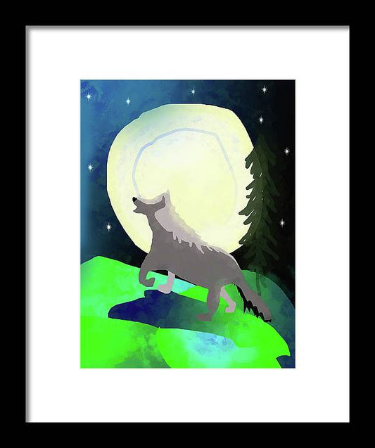 Wolf Moon - Framed Print