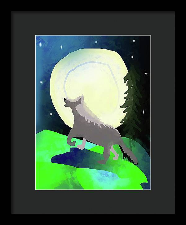 Wolf Moon - Framed Print