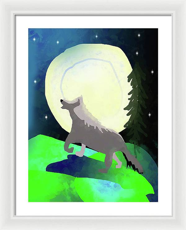 Wolf Moon - Framed Print