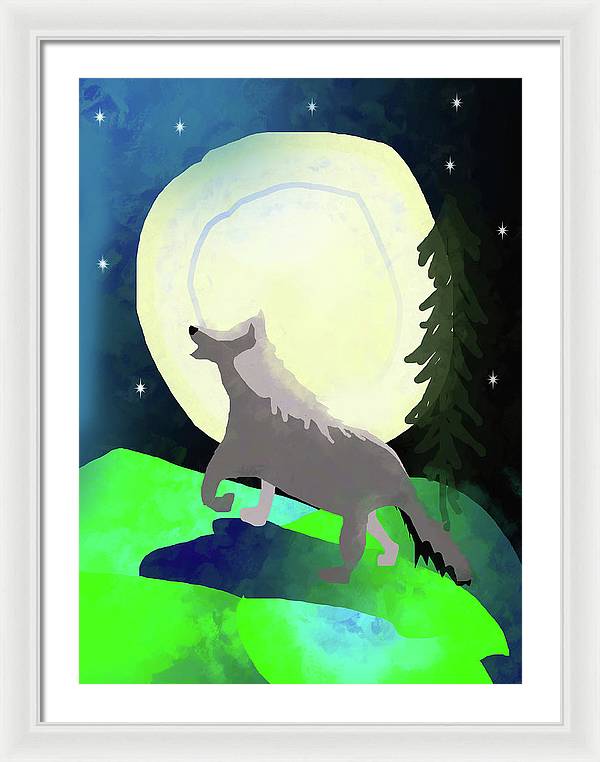 Wolf Moon - Framed Print