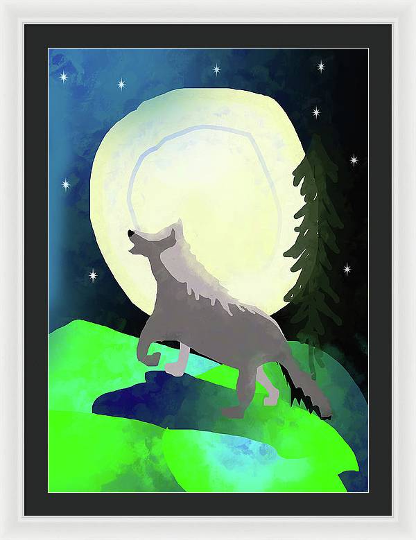 Wolf Moon - Framed Print
