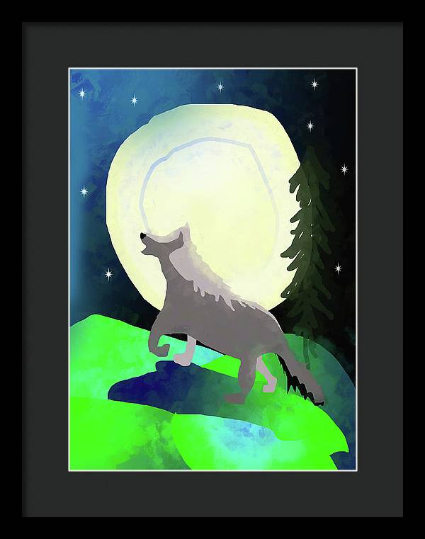Wolf Moon - Framed Print