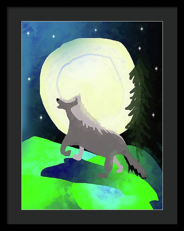 Wolf Moon - Framed Print