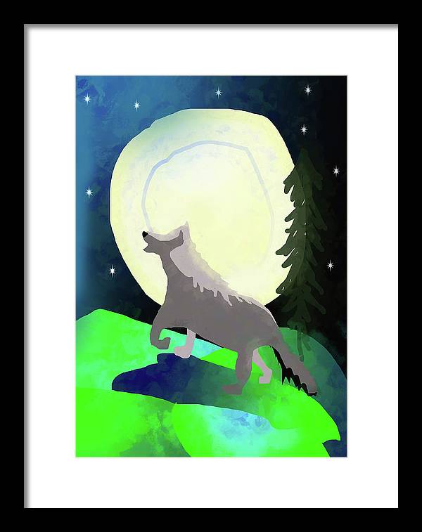 Wolf Moon - Framed Print