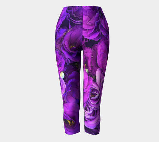 Purple Lisianthus Flowers Capris