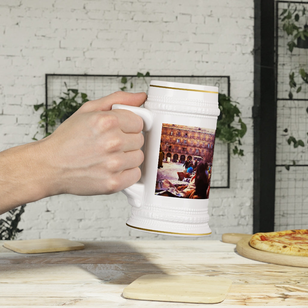 Vintage Travel Outdoor Cafe Stein Mug