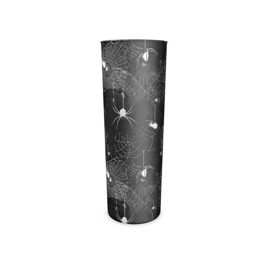 Black and White Spider Webs Highball Water Glass