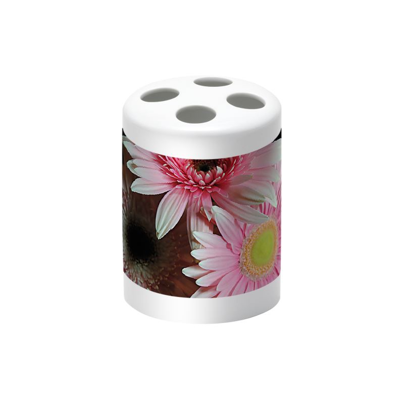 Pink Daisies Toothbrush Holder