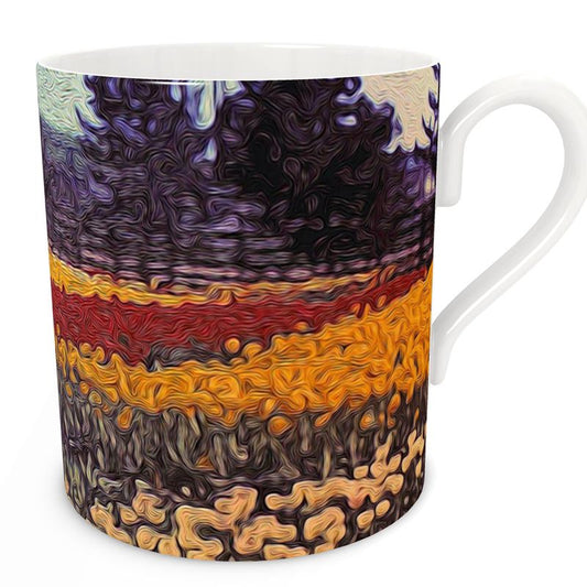 Vintage Travel Field of Tulips Bone China Mug