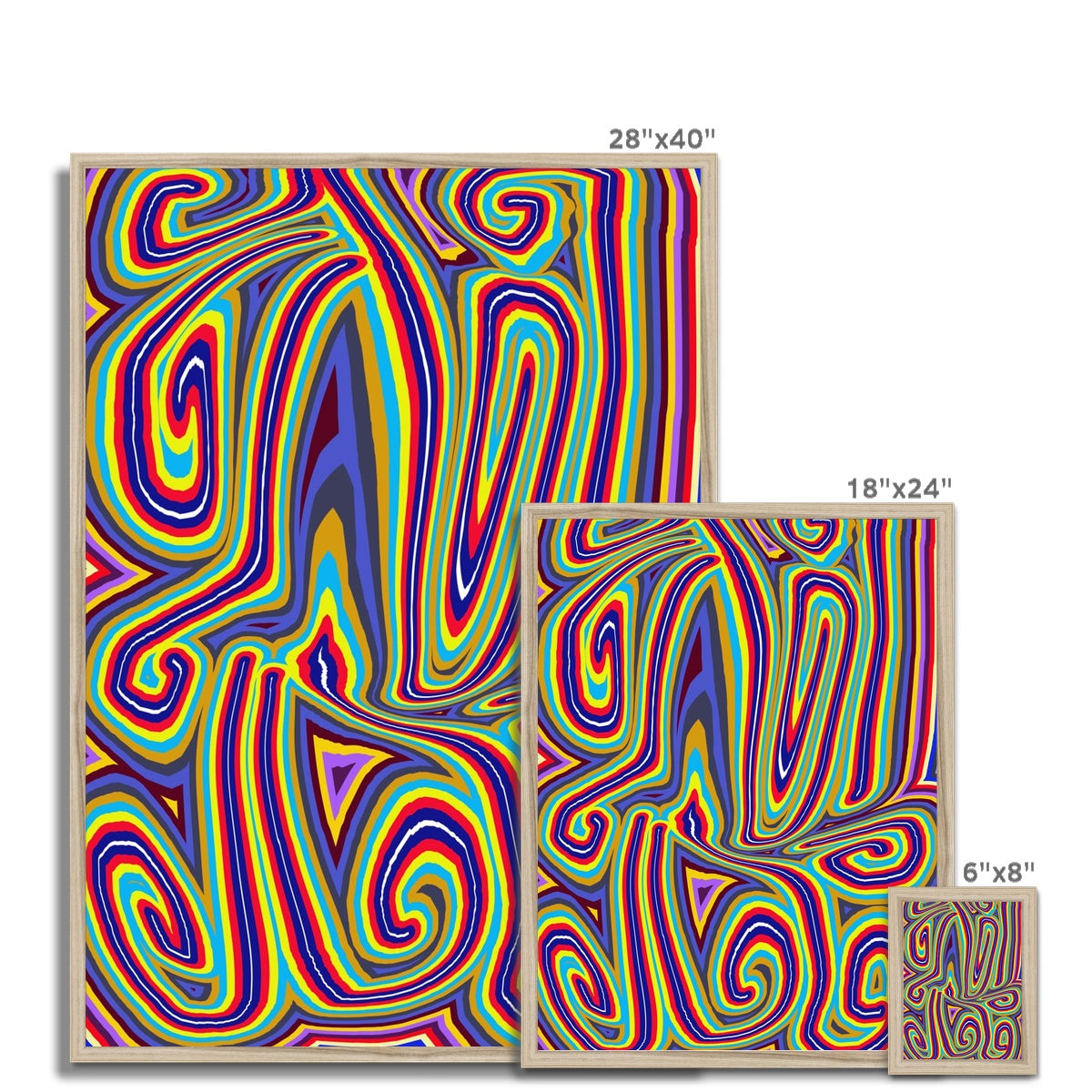 Curly Swirls Framed Print