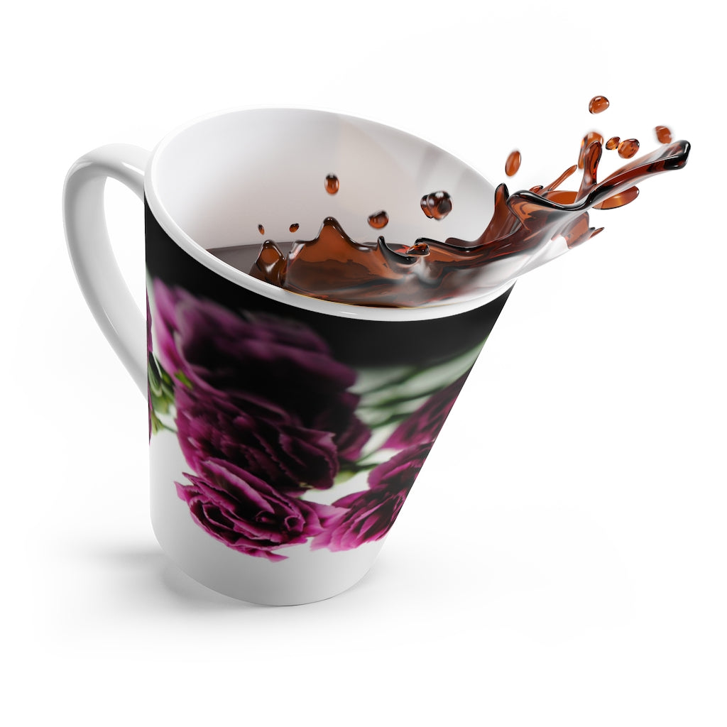 Purple Carnations Latte mug