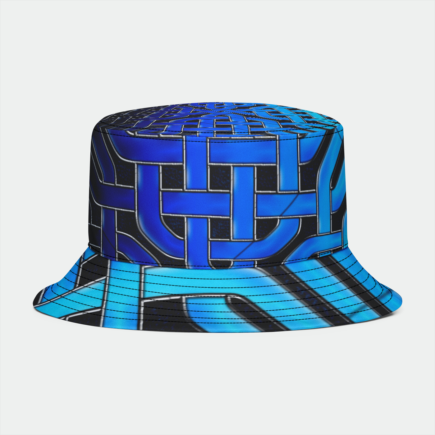 Blue Glass Celtic Knot Bucket Hat