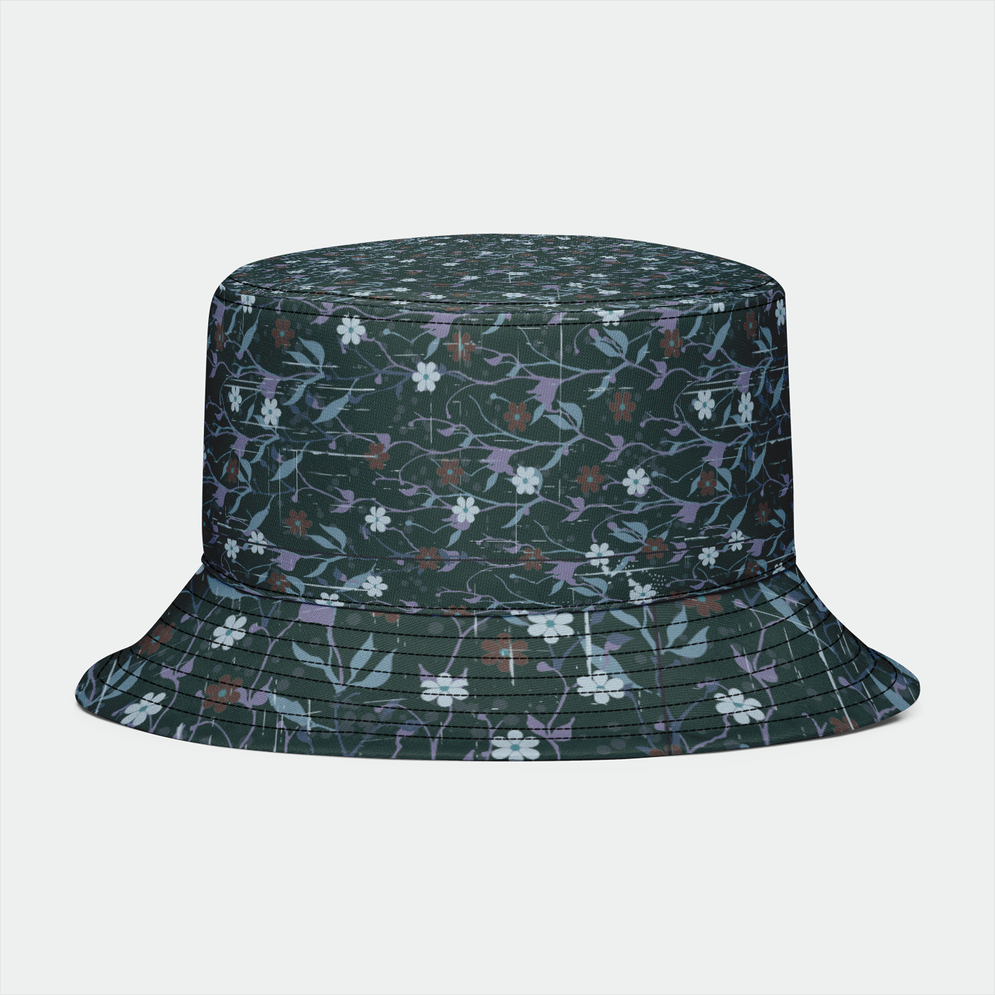 Violets on Gray Bucket Hat