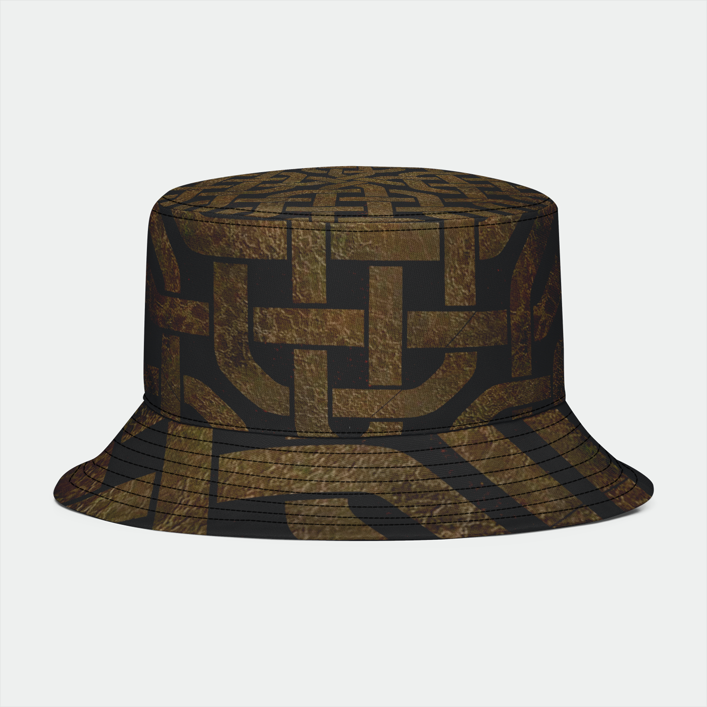 Light Faux Leather Celtic Knot Bucket Hat