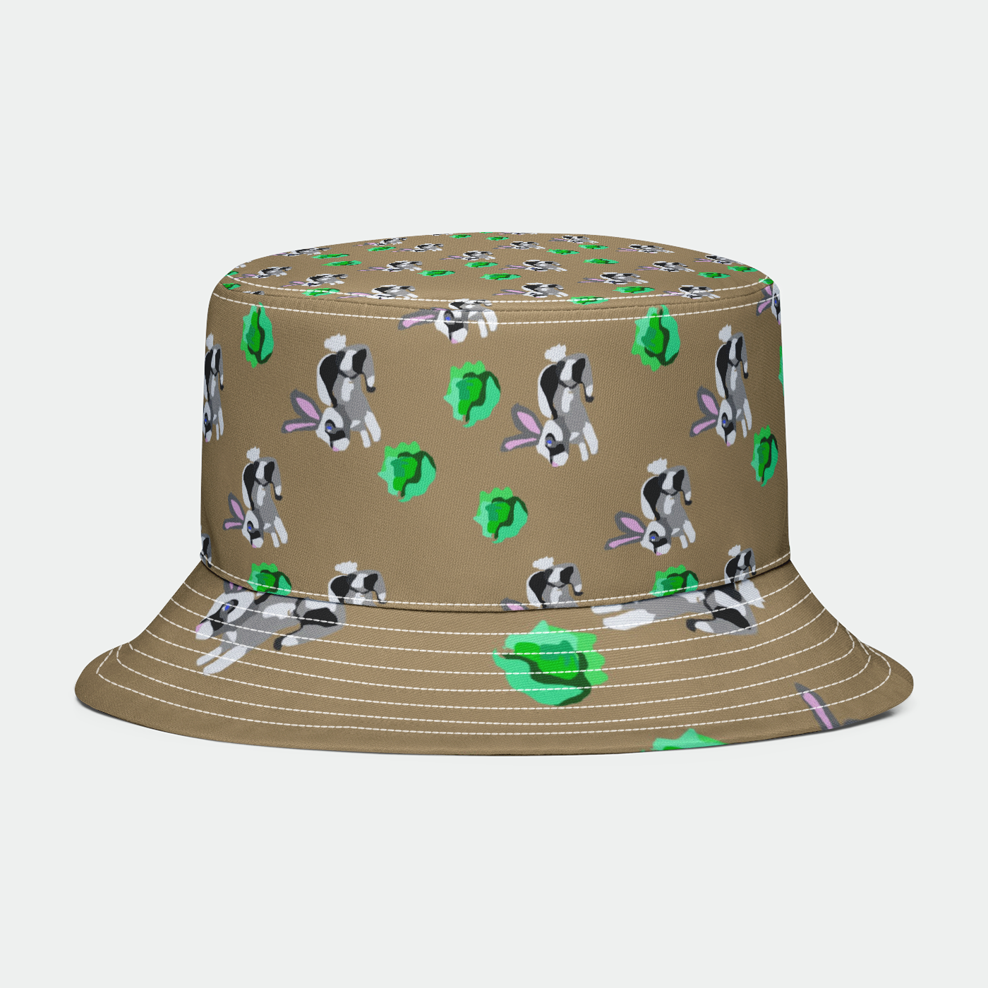 Bunnies Pattern Bucket Hat