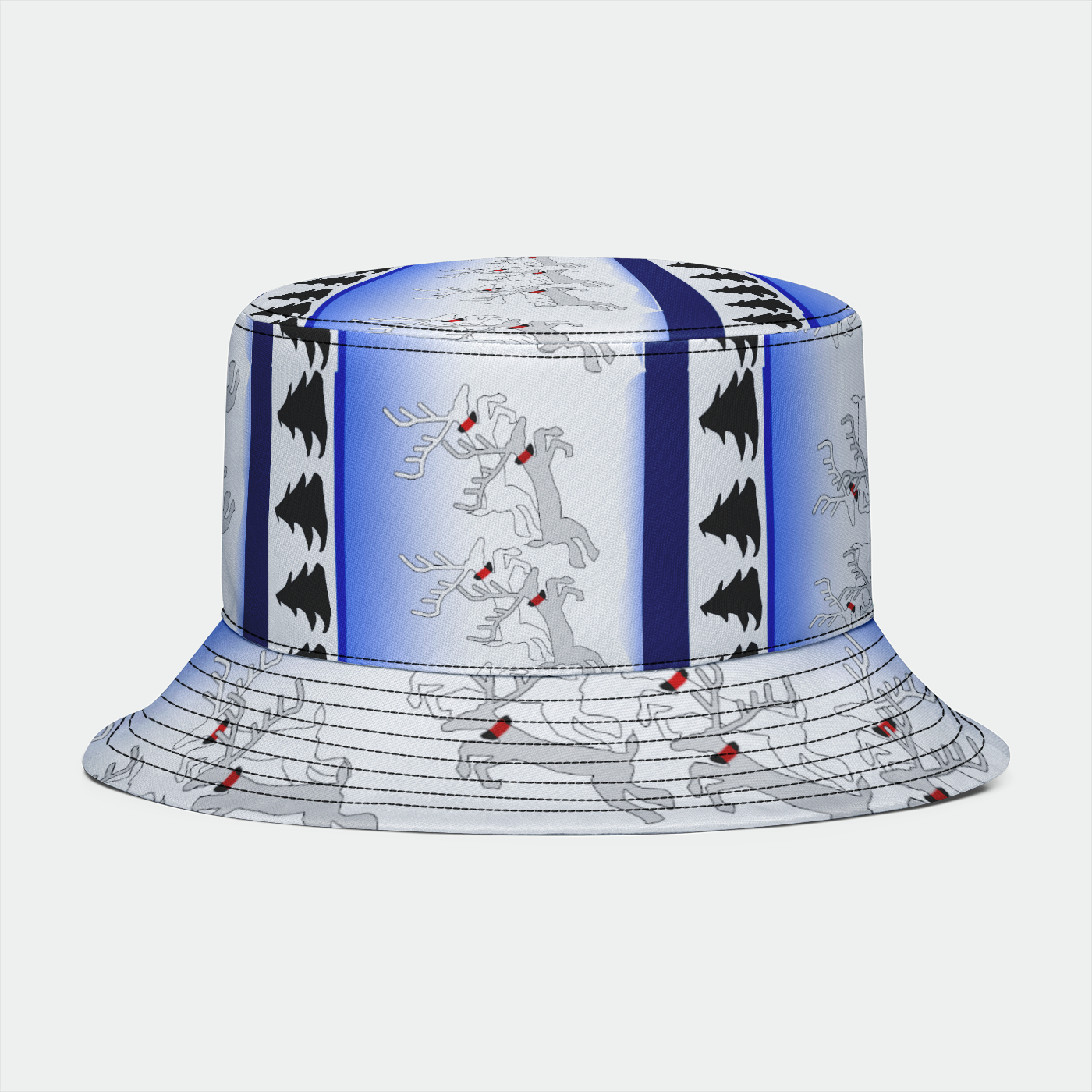 Reindeer Sweater Pattern Bucket Hat