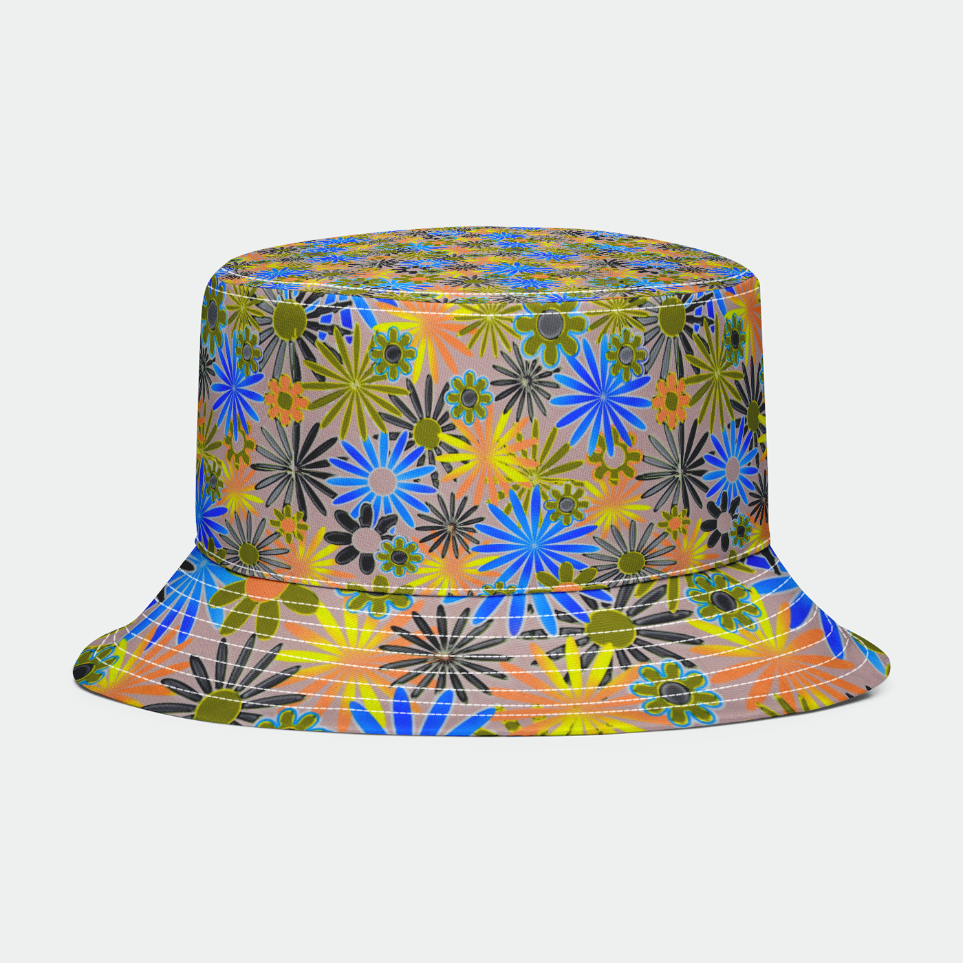 Blue and Gold Daisies Bucket Hat