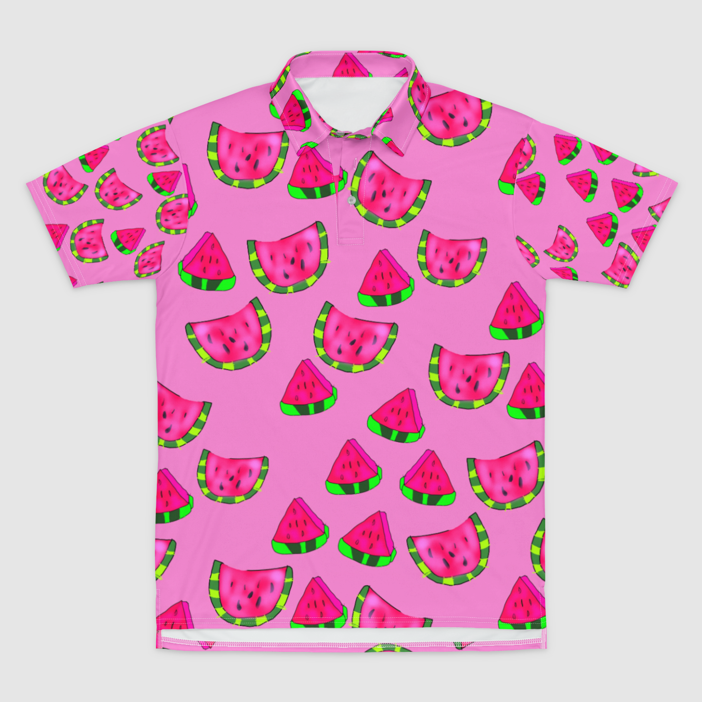 Watermelon Pattern Mens Polo Shirt