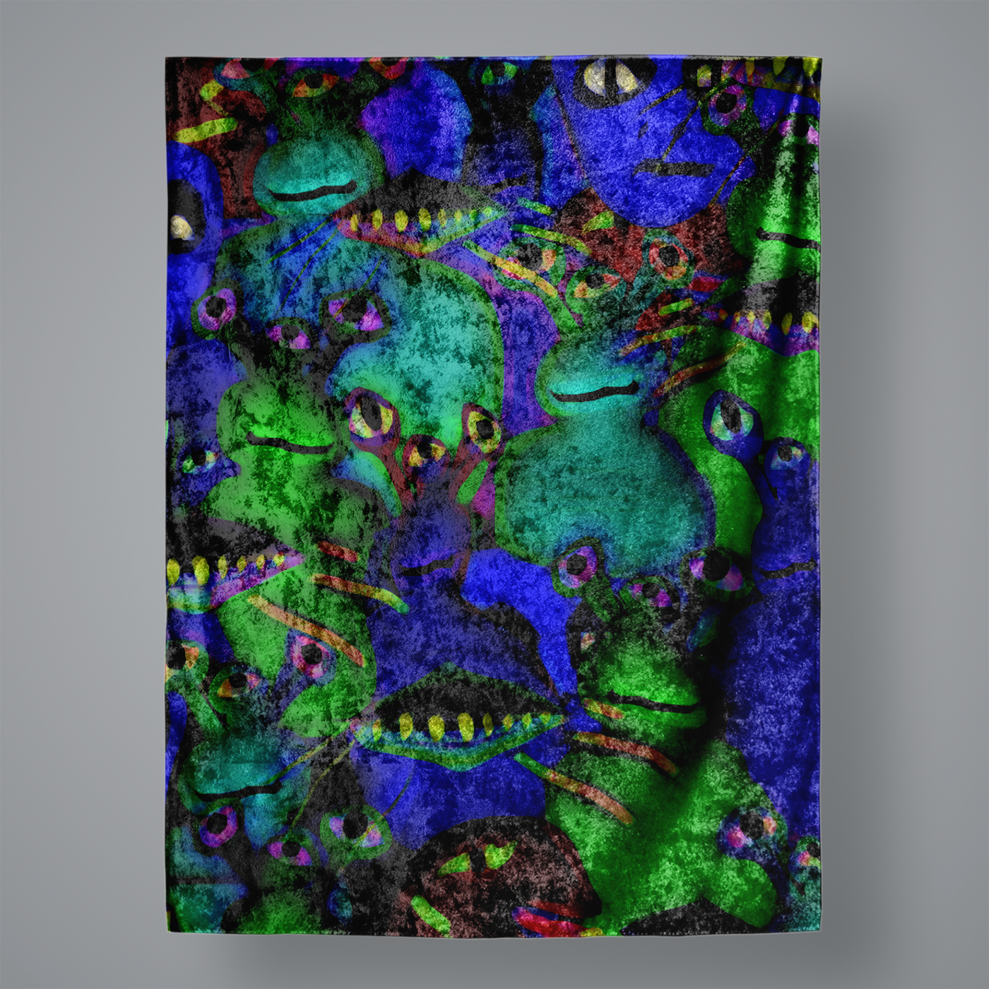 Aliens Collage Large Velvet Wall Tapestry