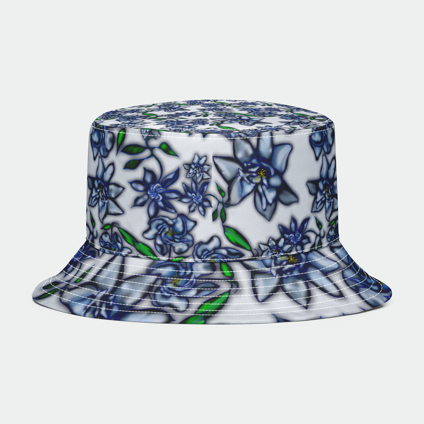 Gardenias On White Bucket Hat