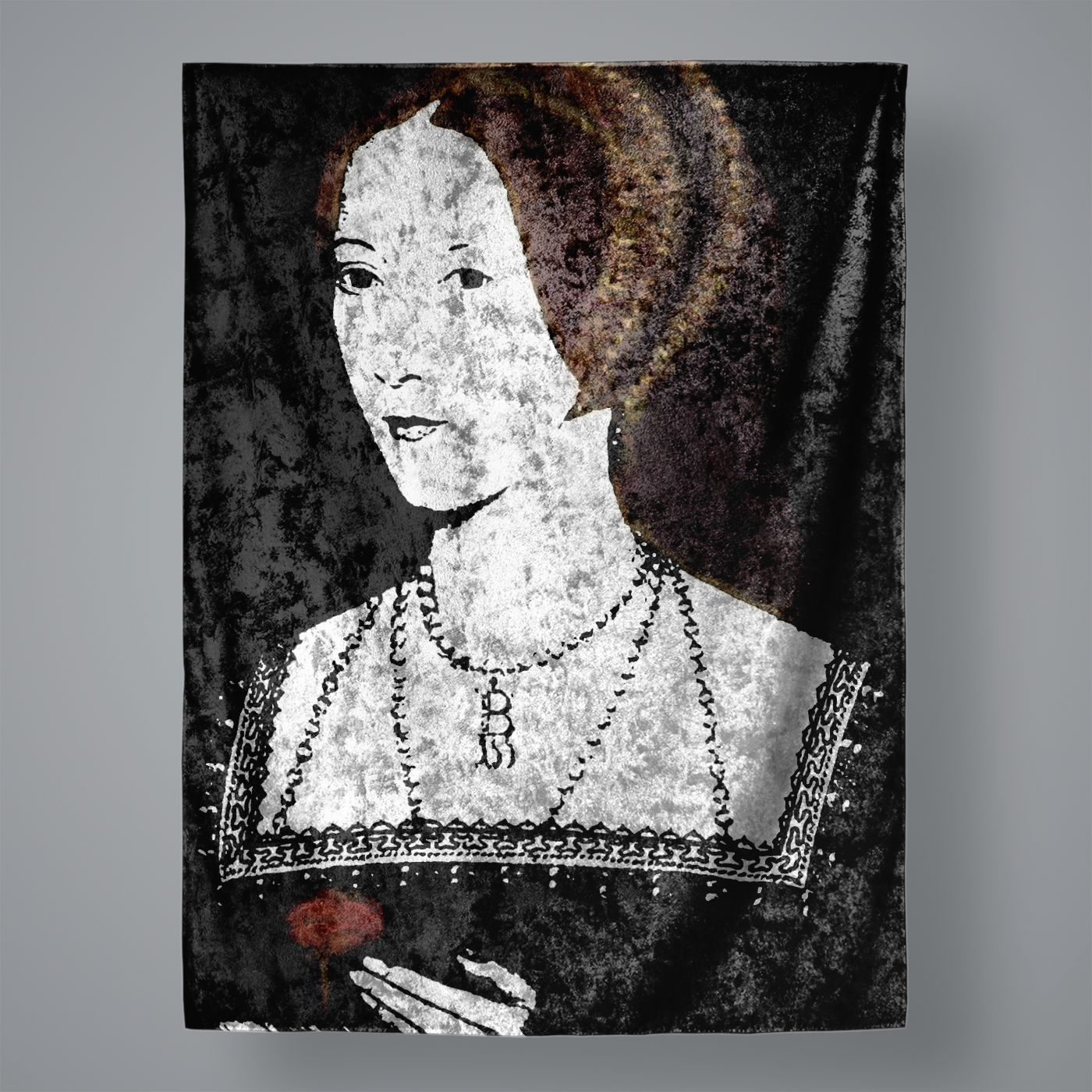 Anne Boleyn Large Velvet Wall Tapestry