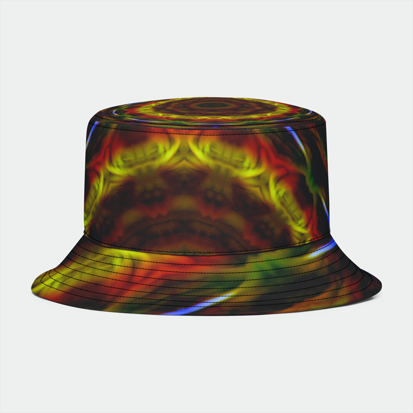 Soft Red Yellow Kaleidoscope Bucket Hat