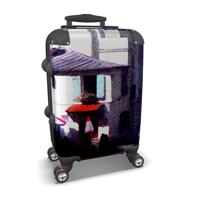 Vintage Travel French Cafe Suitcase