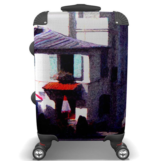 Vintage Travel French Cafe Suitcase