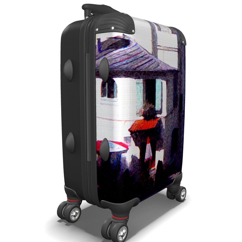 Vintage Travel French Cafe Suitcase