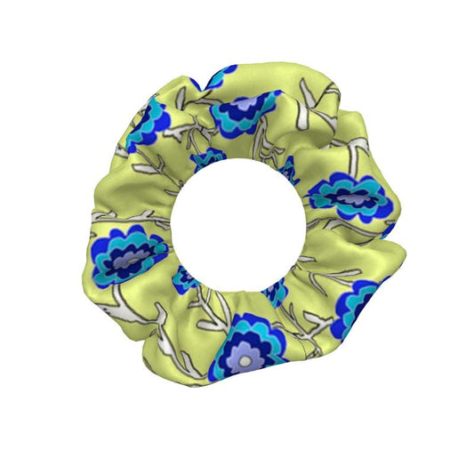 Blue Flowers Scrunchie Three Pack