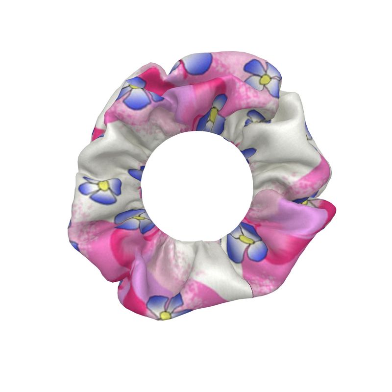Blue Flowers Scrunchie Three Pack