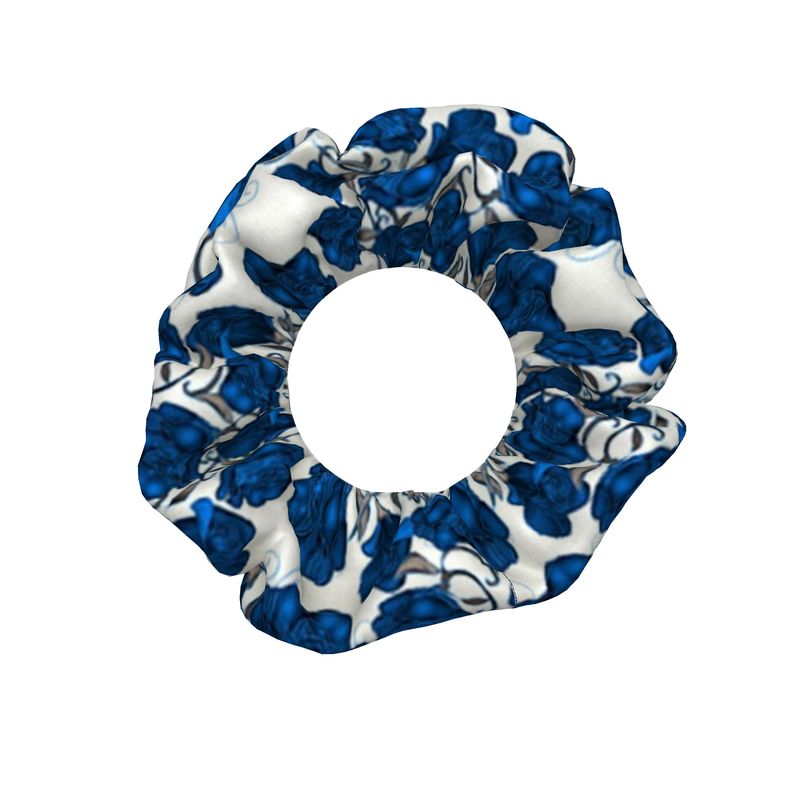 Blue Flowers Scrunchie Three Pack