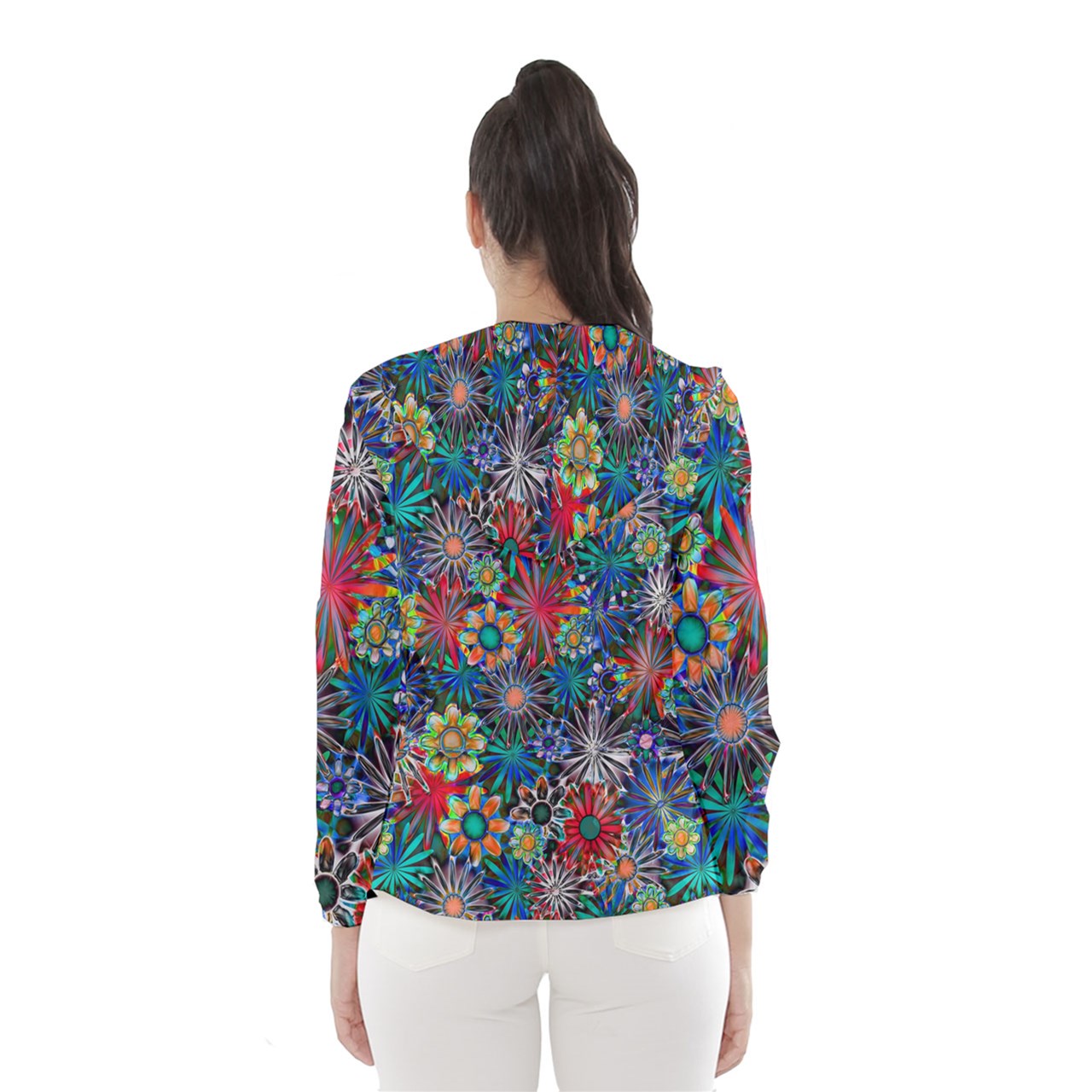 Daisy Garden Women's Hooded Windbreaker