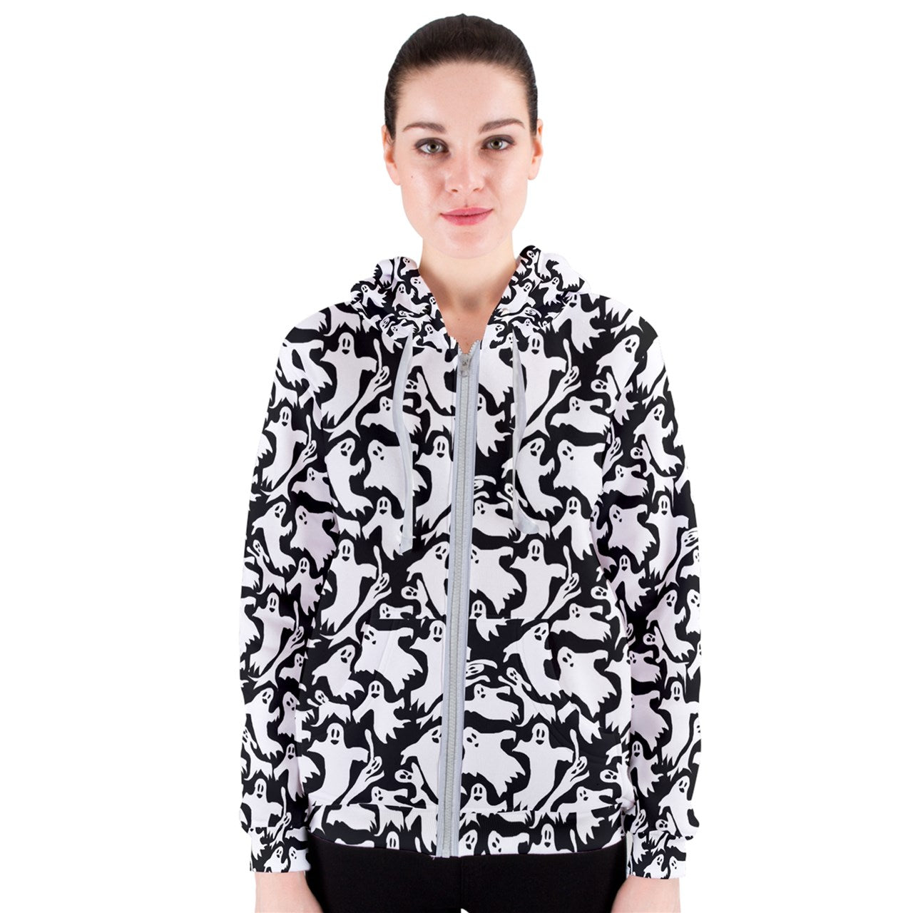 Ghosts Women's Zipper Hoodie