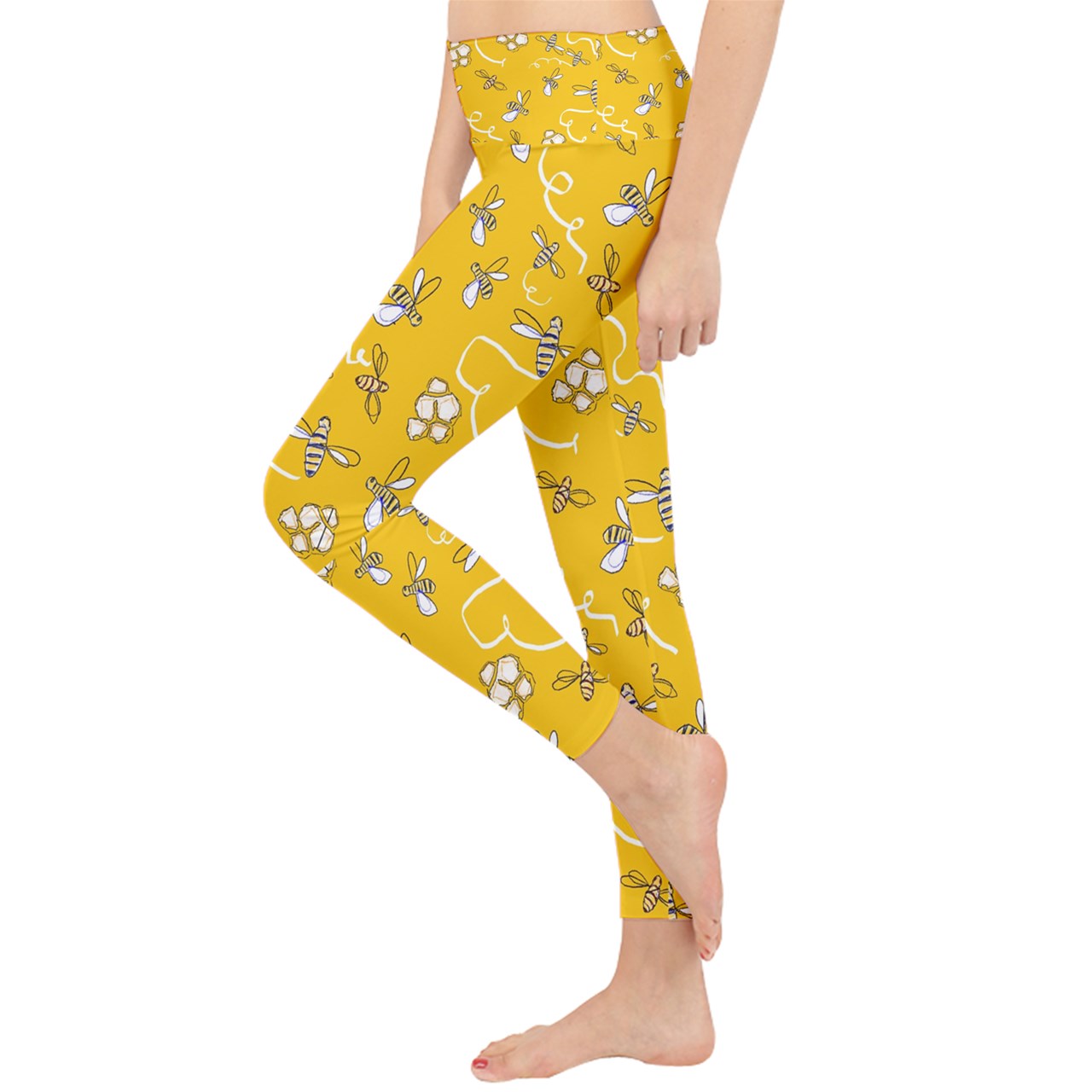 Honeybees Lightweight Velour Classic Yoga Leggings