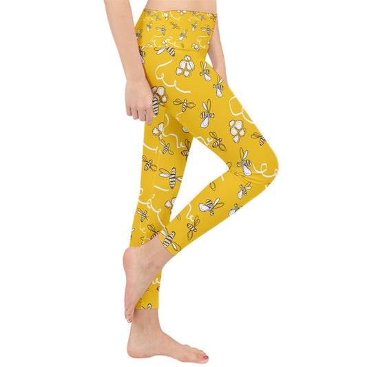 Honeybees Lightweight Velour Classic Yoga Leggings
