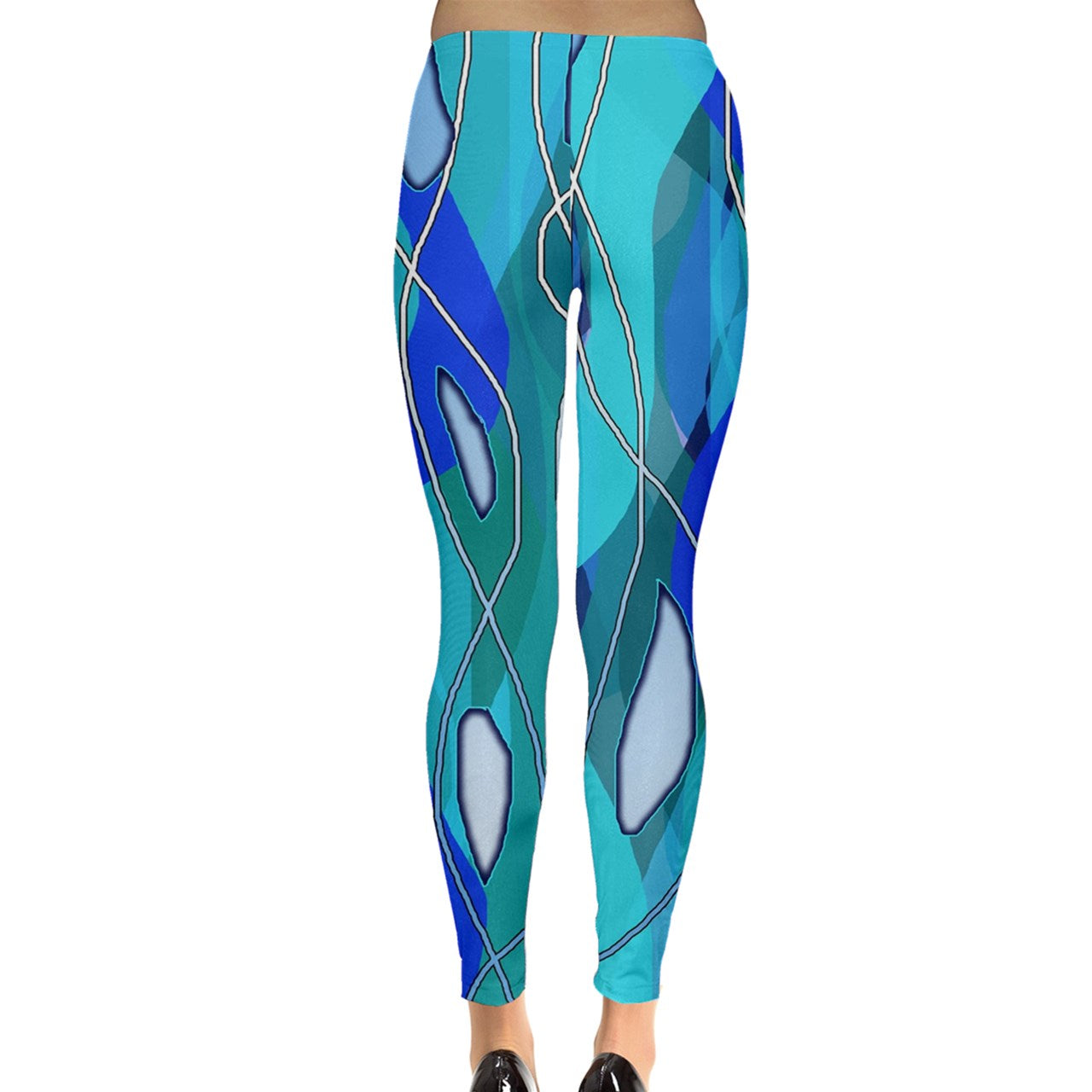 Wavy Blue Leggings