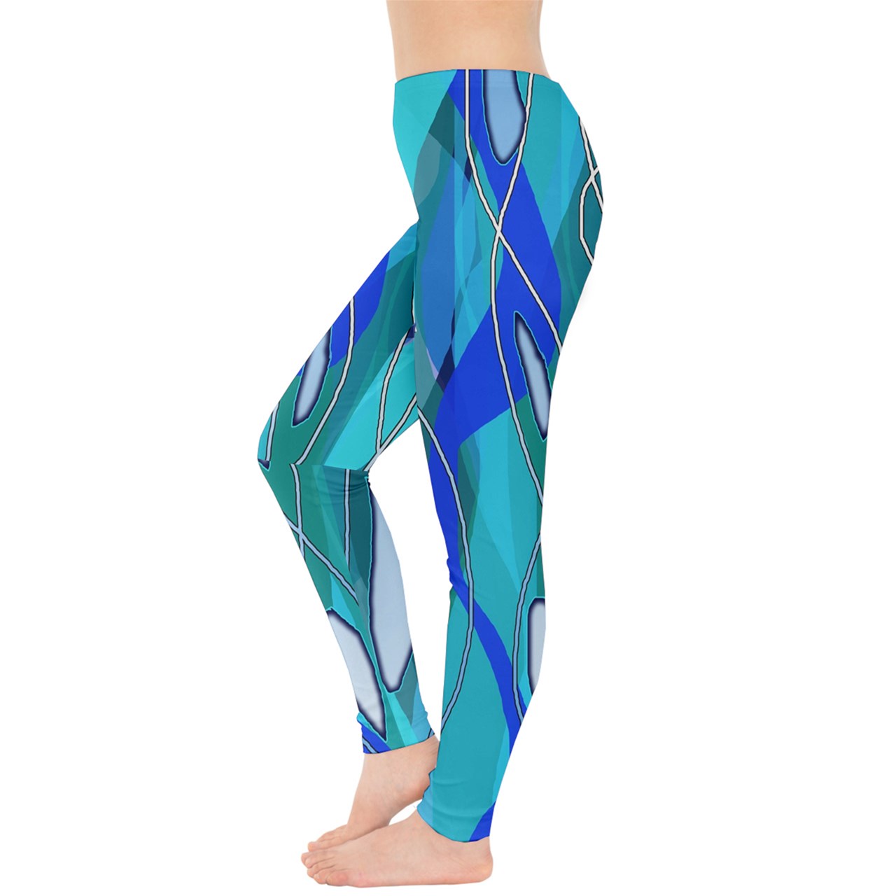 Wavy Blue Leggings