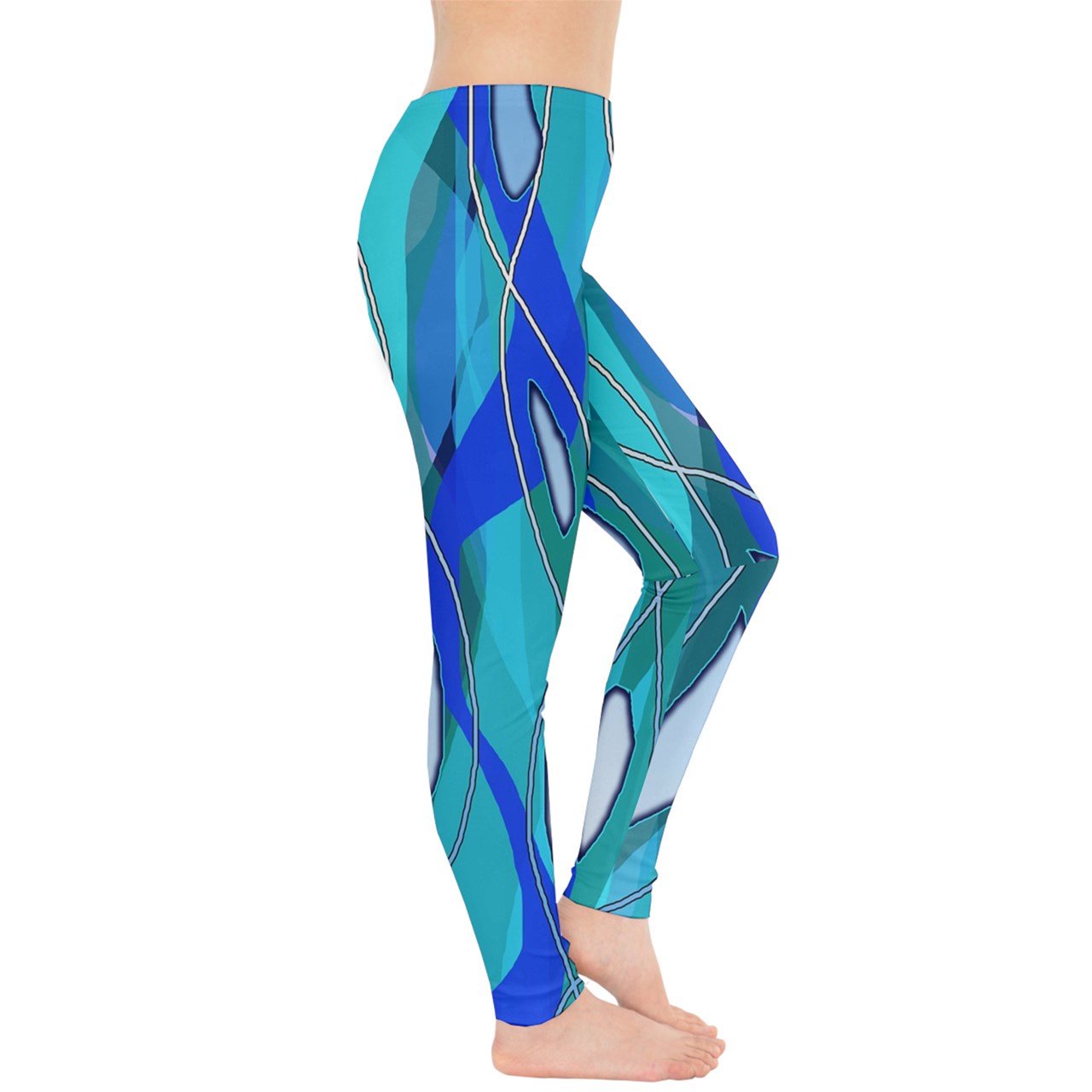 Wavy Blue Leggings