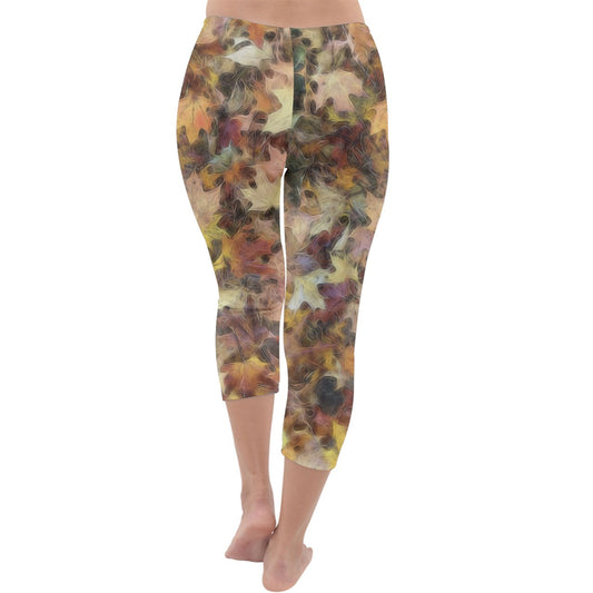 Late October Leaves Light Capri Winter Leggings